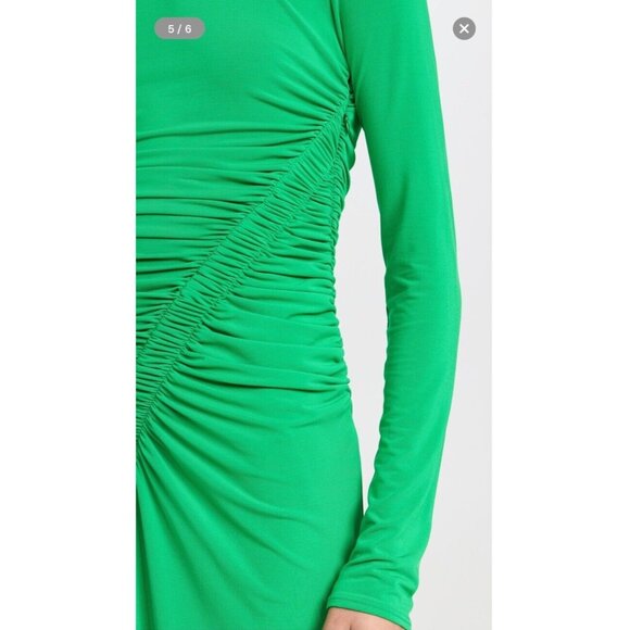 A.L.C. Adeline Dress Fern Green Slinky - Picture 5 of 6